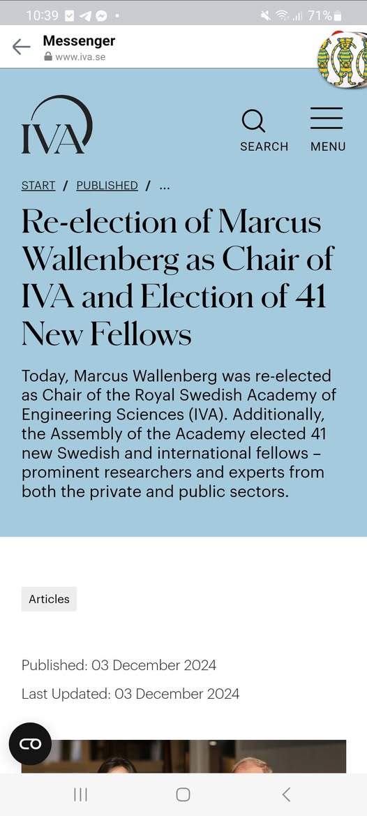 Återvald Wallenberg