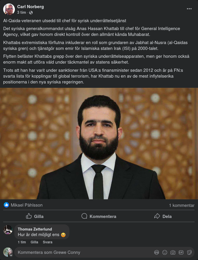 Syriens Nya Underrättelsetjänstschef