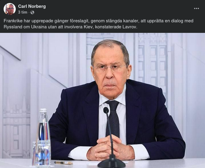 Franskt Dialogförslag Utan Ukraina