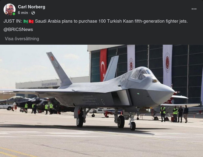 Saudiarabien Tänker Köpa Turkiska Stridsflyg