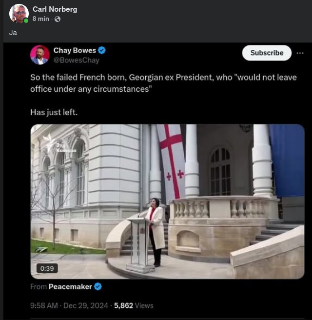 Georgiens Icke Lämnande President Lämnar