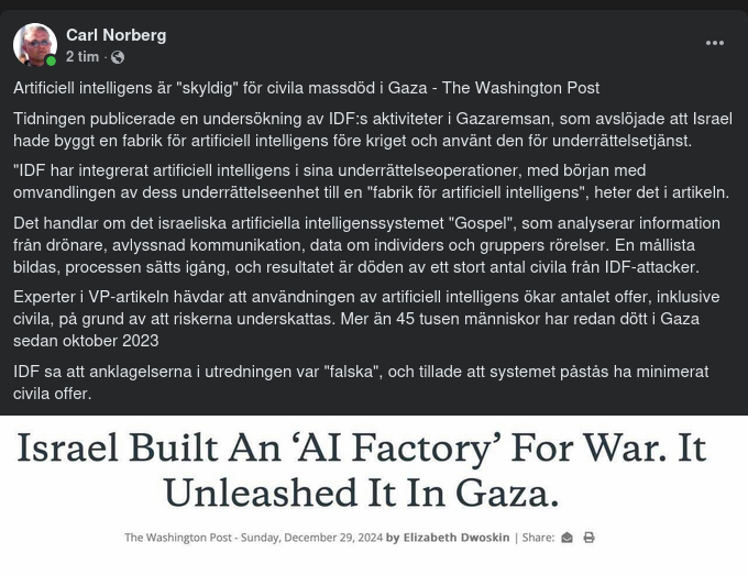 Israelisk AI-Fabrik För Krig