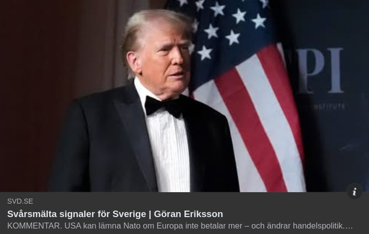 Svårsmälta Trump-Signaler I SvD