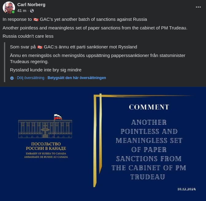 Ytterligare Menlösa Trudeluttsanktioner