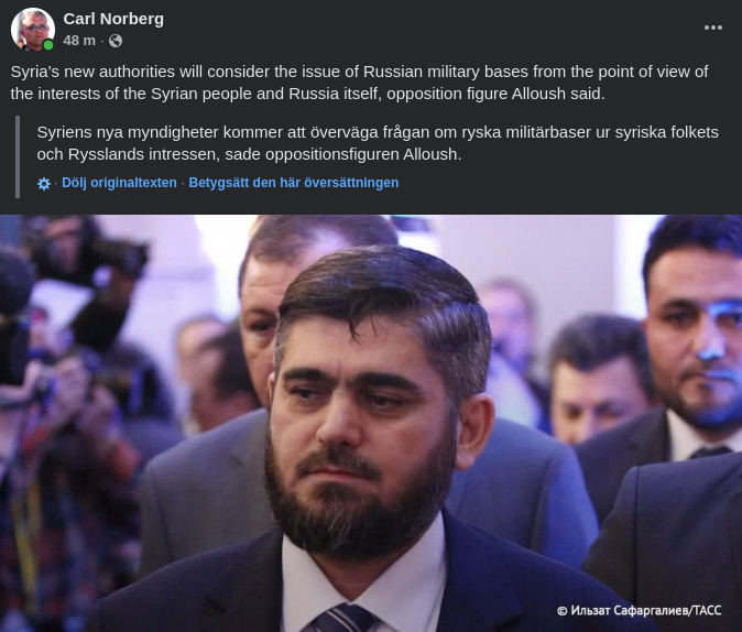 Syrien Ska Överväga Rysk Militärbas