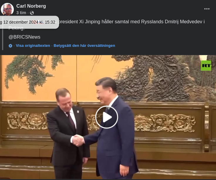 Medvedev Samtalar Med Xi