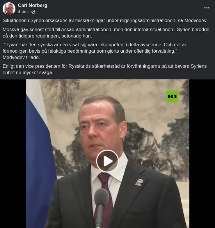 Medvedev Om Syrien