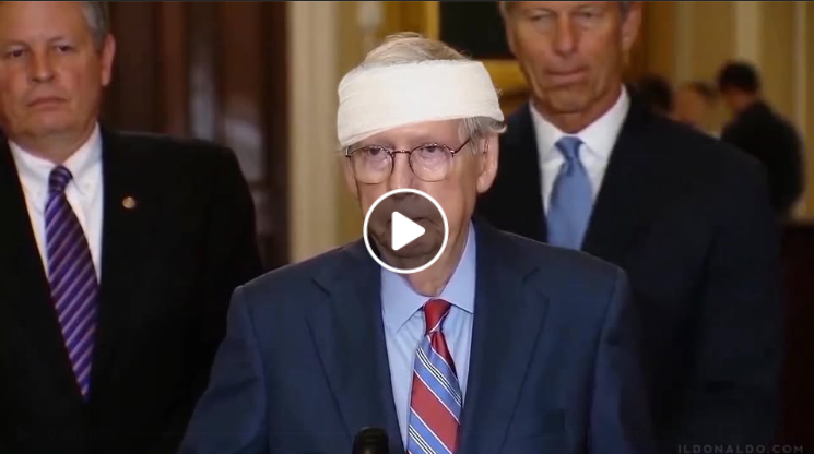 Fallande & Bandagerad Mitch McConnell