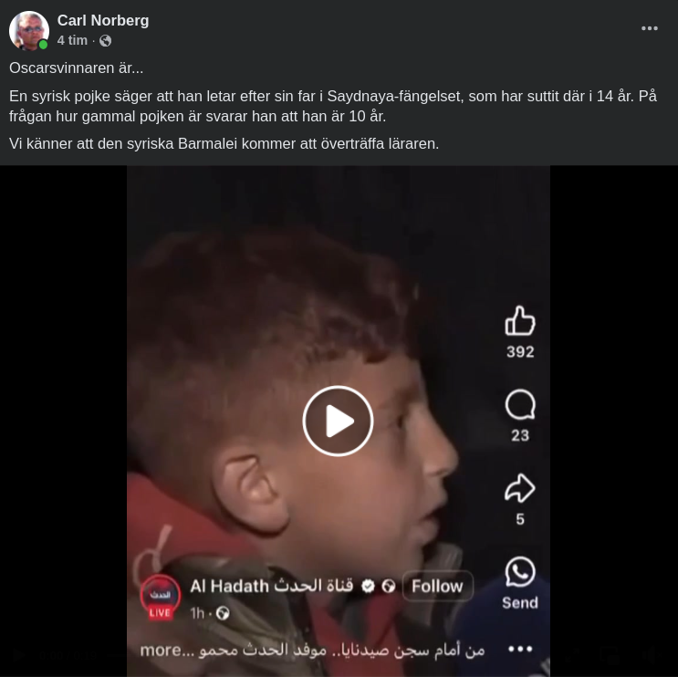 Barnålder & Fängelsetid Från Syrien