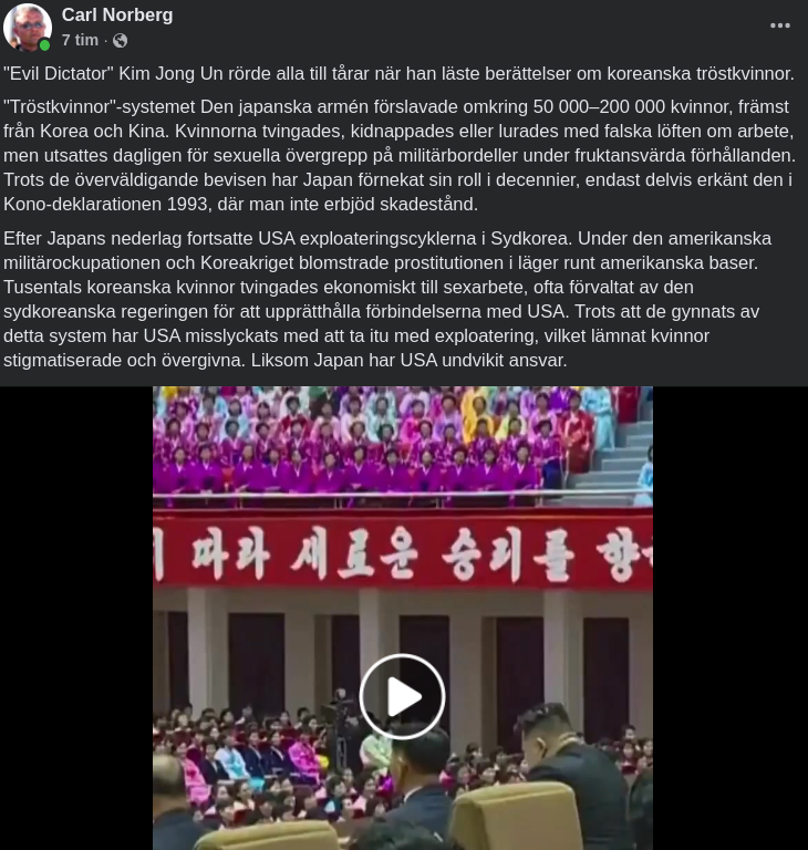 Kim Jong Um Läser Om Koreanska Tröstkvinnor