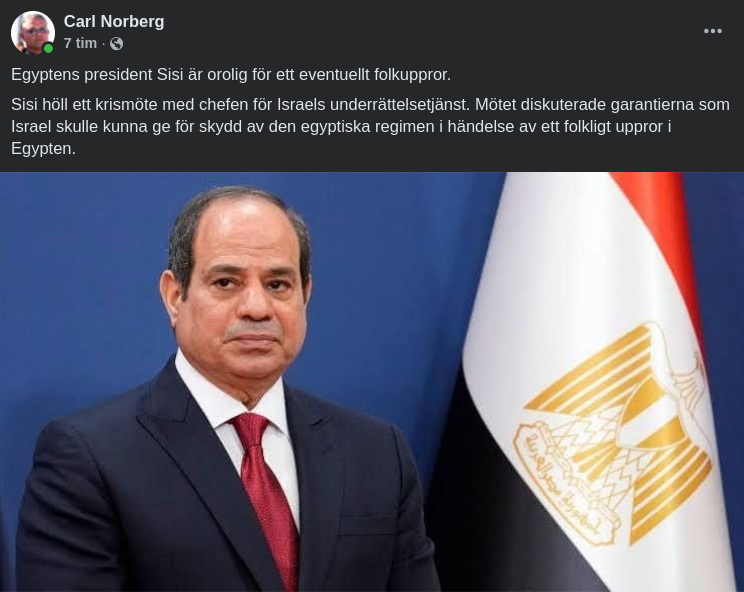 Orolig Egyptisk President