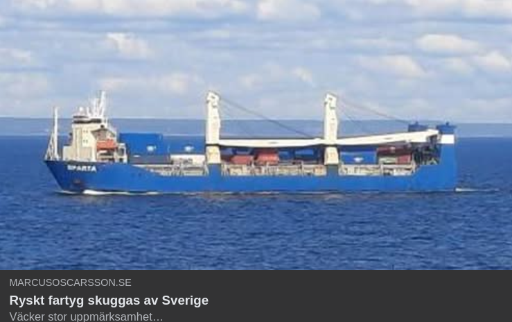 Sverigeskuggad Rysk Fartygsaktivitet