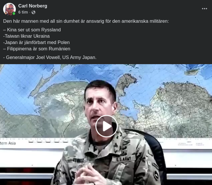 Generalmajor J. Vowell, US Army Japan