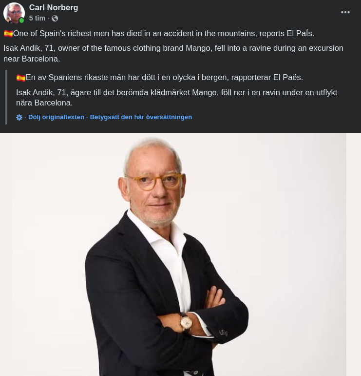 Dödlig Bergsolycka I Spanien