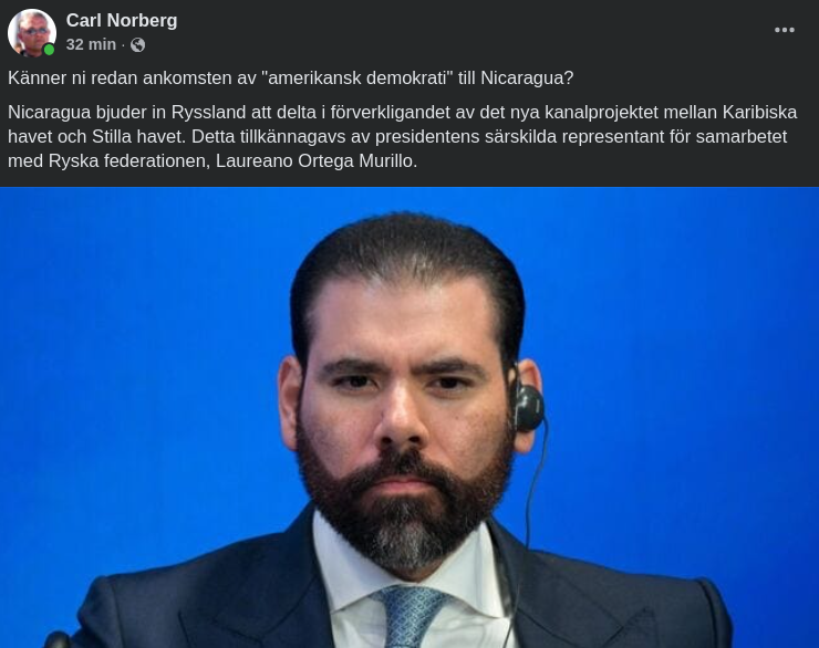 Nicaragua Inbjuder Ryssland Till Kanalprojekt