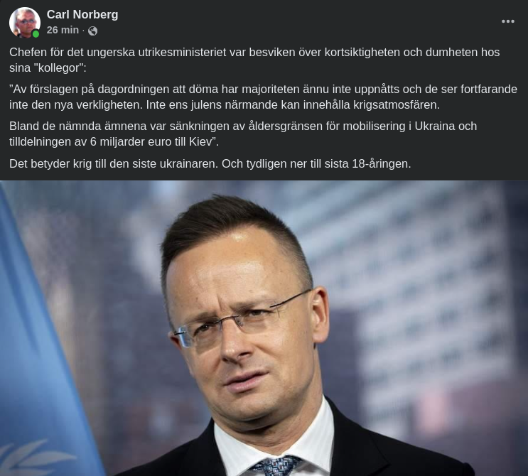 Besviken Ungersk Utrikesminister