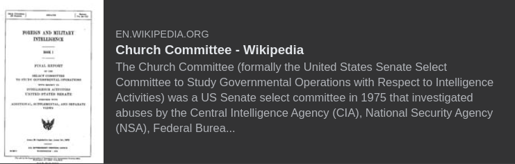 Church Committee - CIA