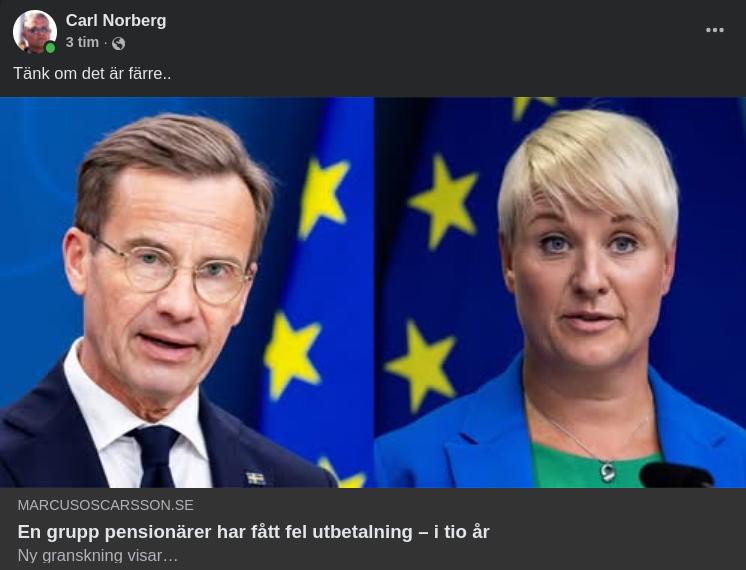 Felaktig Pensionsutbetalning