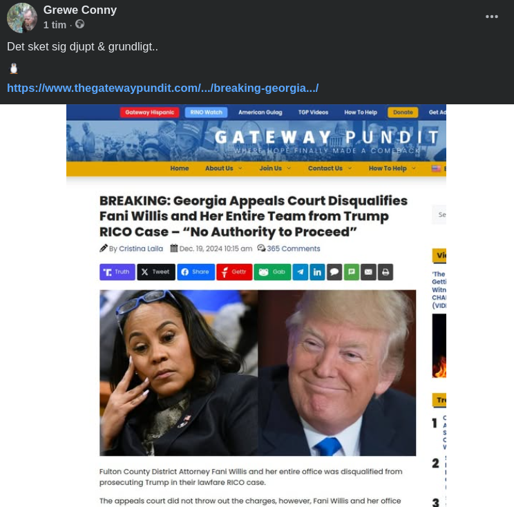 Fani Willis & Team Diskvalificerade & Utan Auktoritet