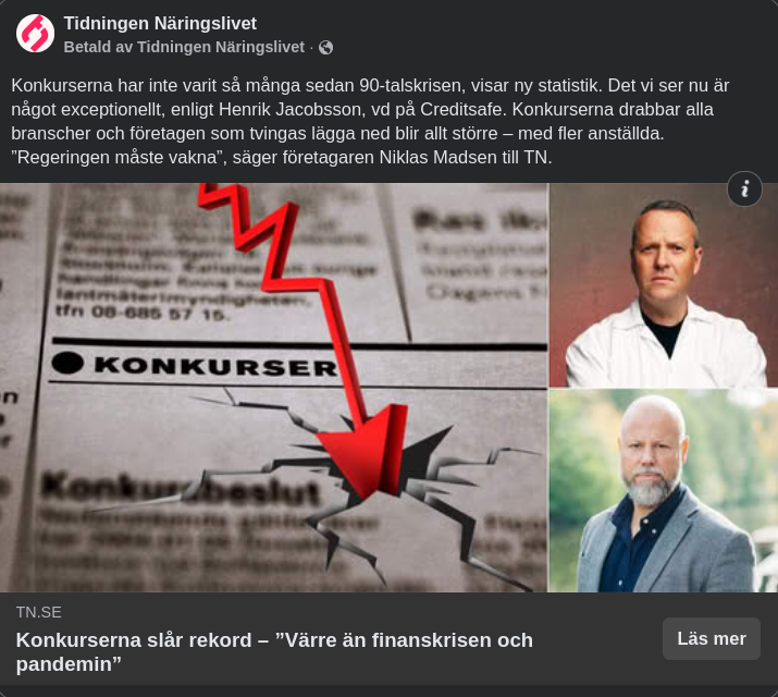 Exceptionell Konkursmängd