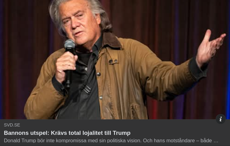 USA:s Budget & Bannon I SvD