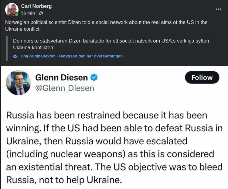 Norskt Om Amerikanskt I Ukraina