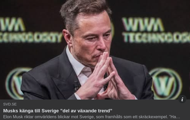 Önnerfors Om Musk-Känga Till Sverige I SvD