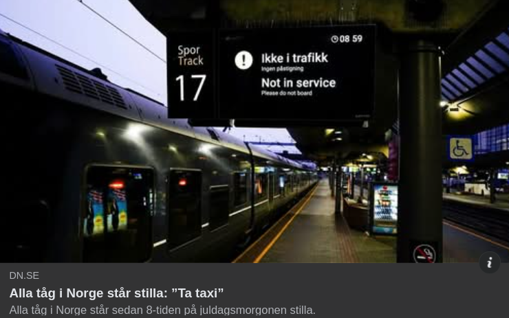 Tågstopp I Norge