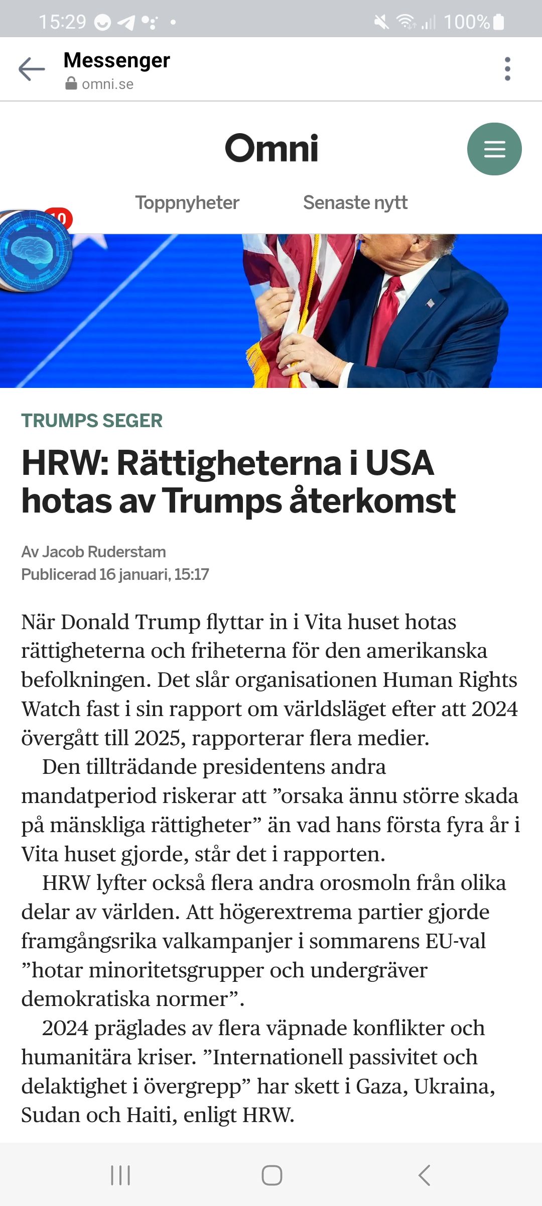 Trump-Återkomsthotande Rättigheter..