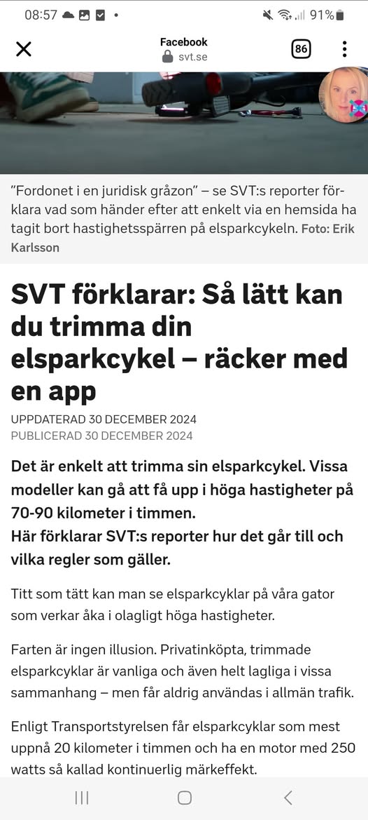 Lättrimmade Elsparkcyklar