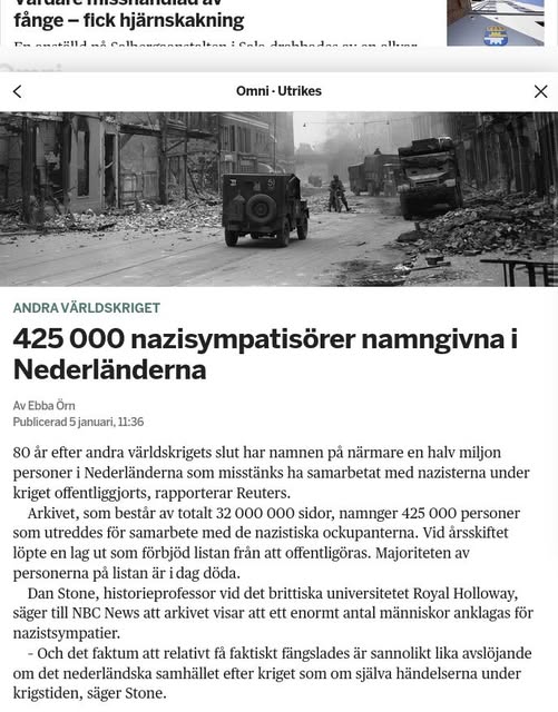 425 000 I Holländska Nazistarkiv