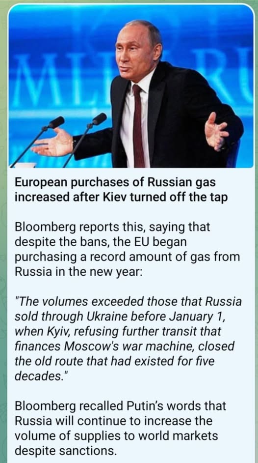 EU Köper Rekordmängder Av Rysk Gas