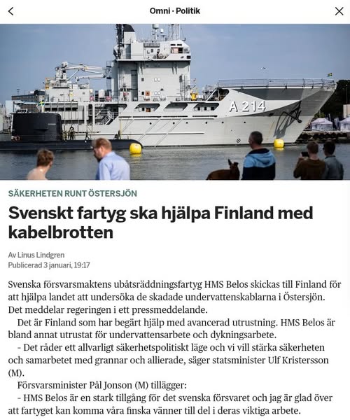 HMS Belos Till Finsk Hjälp