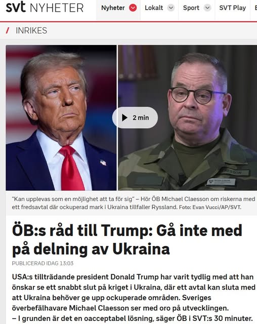 ÖB Råder Trump Om Ukraina