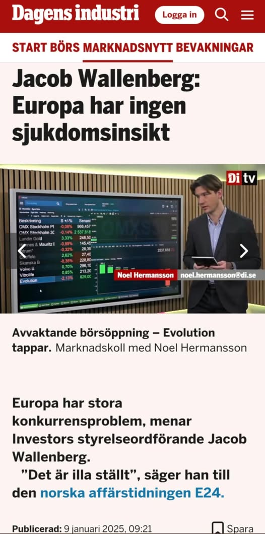 Jacob: Europa Utan Sjukdomsinsikt