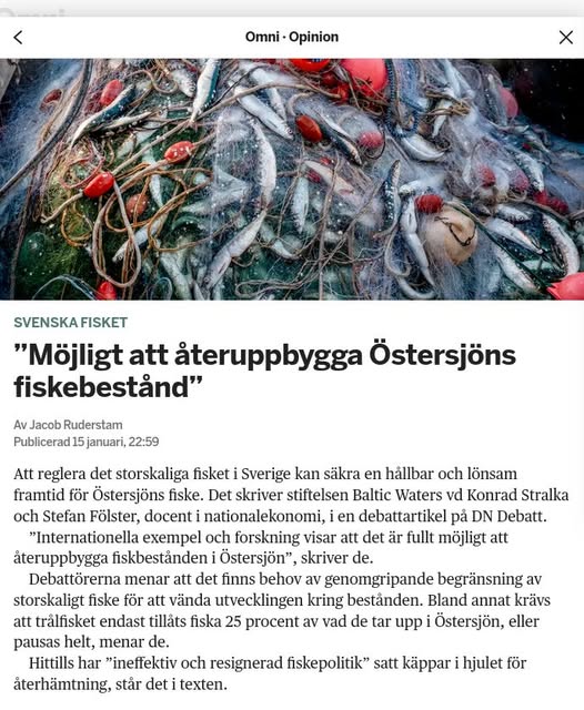 Östersjöns Fiskbestånd..
