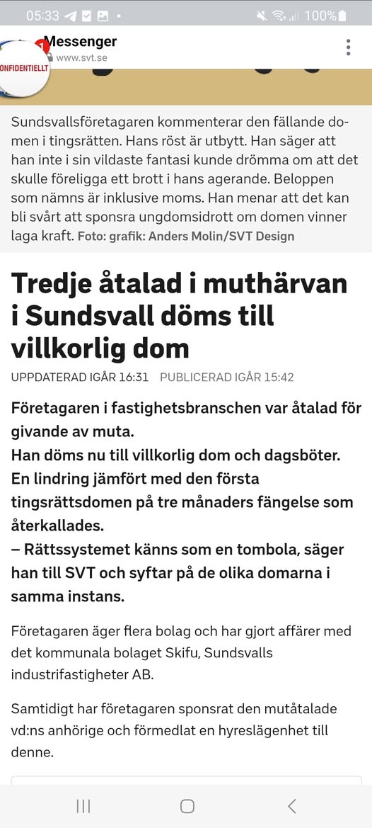 Tredje Mutåtalad Dömd I Sundsvall