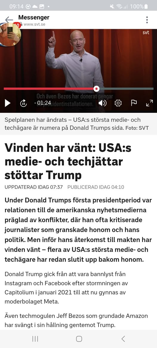 Trumpstöttande Medie & Techjättar..