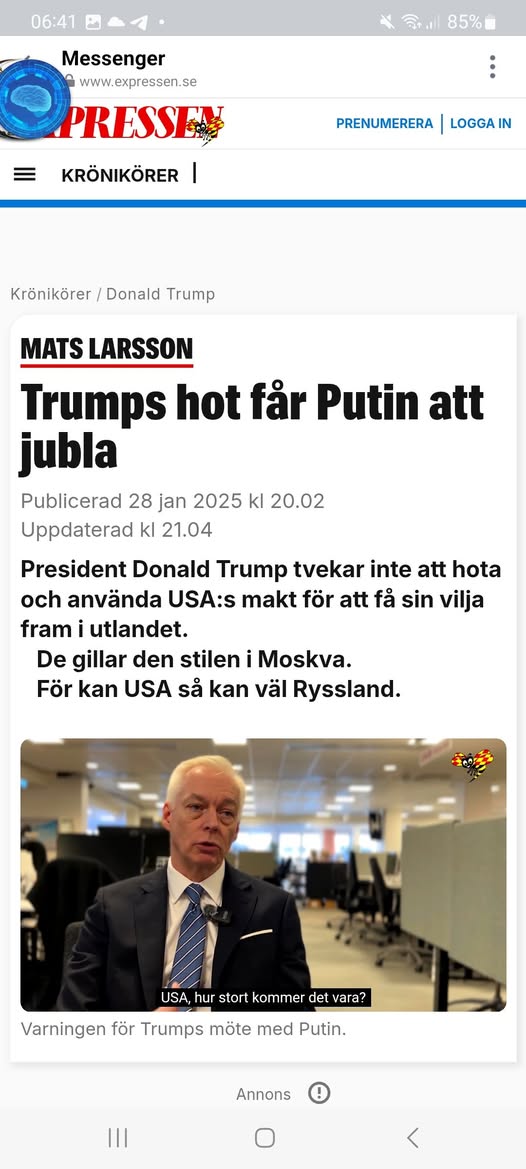 Ryskt Jubel Över Trumps Hot..
