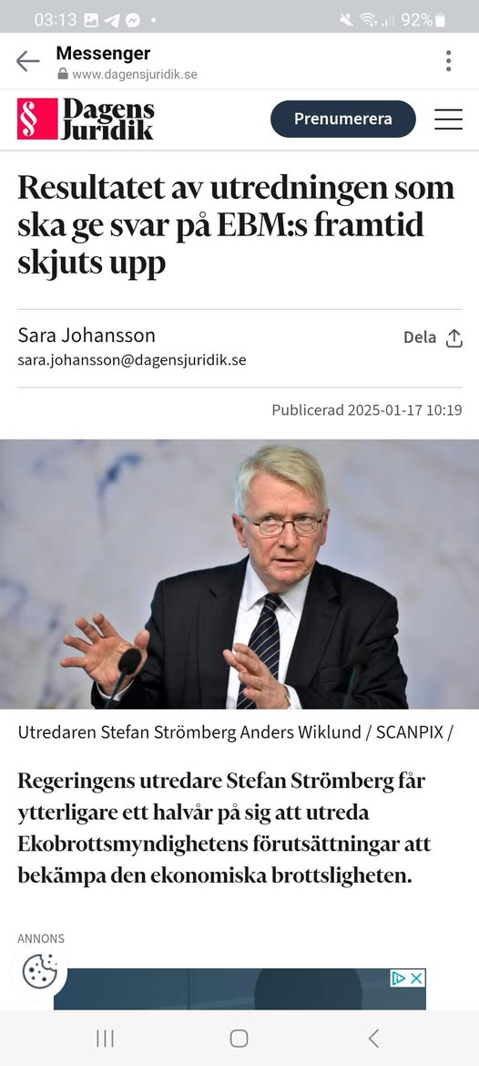 Uppskjutet Utredningsresultat Om EBM:s Framtid