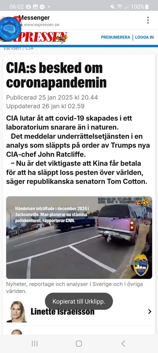 Labbskapad Covidioti Enligt CIA