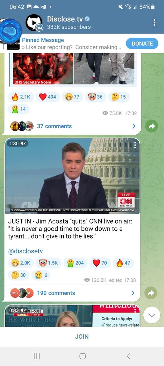 Liveslut För Acosta