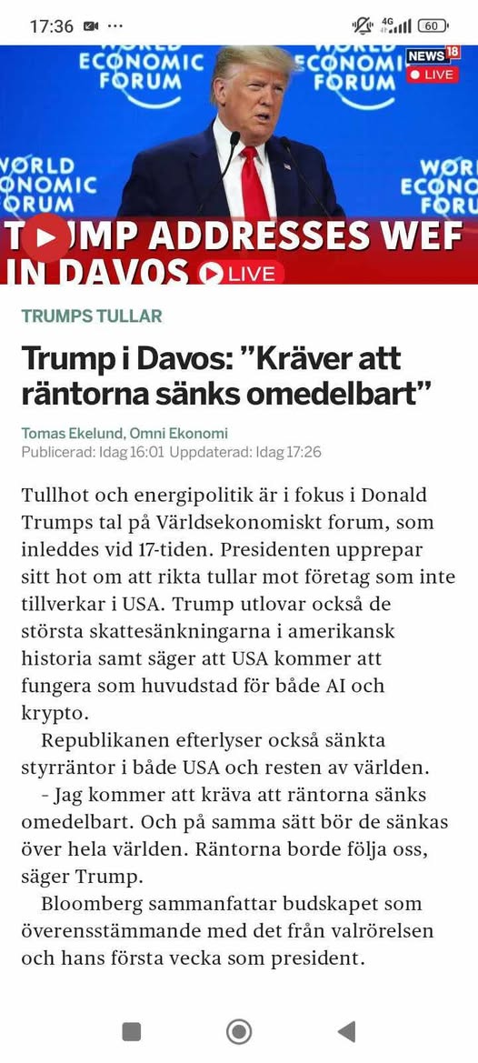 Trump Från Davos