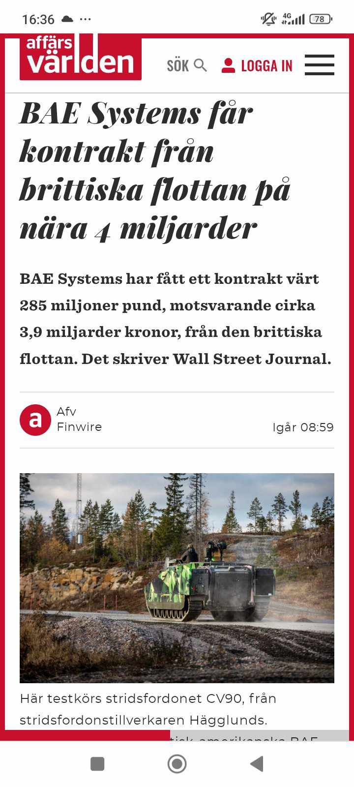 Miljardkontrakt För BAE Systems