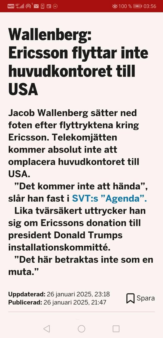 Jacob: Ingen Ericssonhuvudkontorsflytt