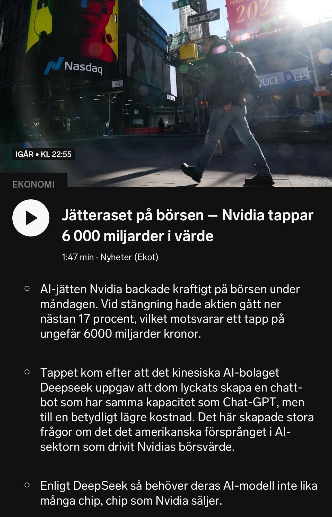 Börsras För Nvidia