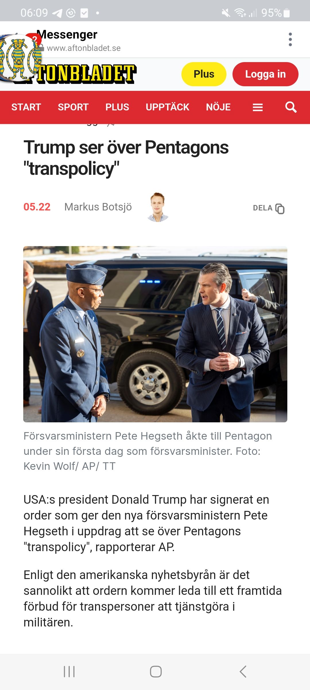 Hegseth & Militära Transpersoner