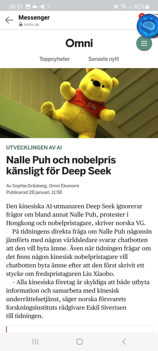 Känsliga Ämnen & Deep Seek