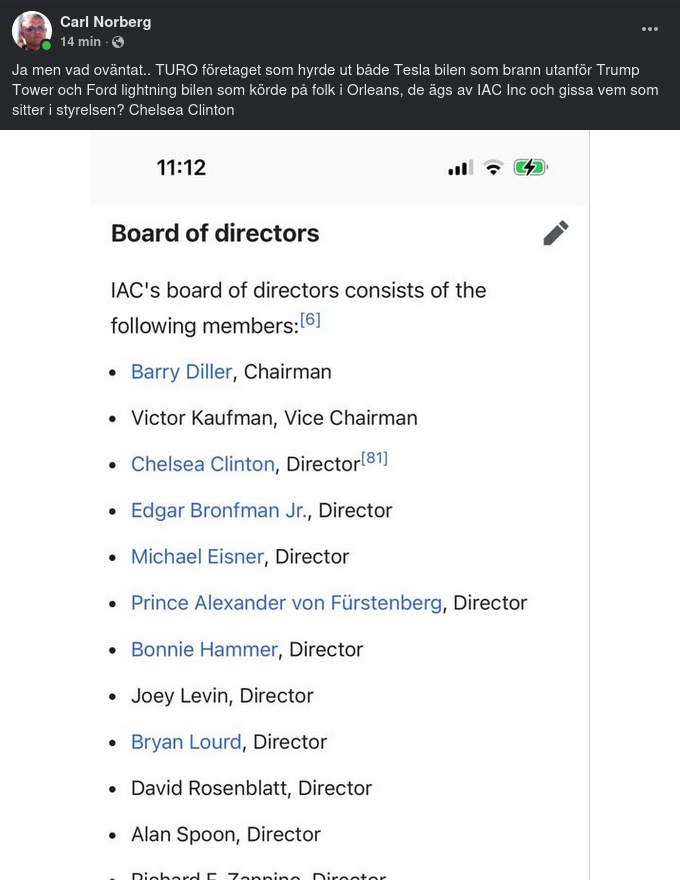 Styrelsemedlem Chelsea Clinton