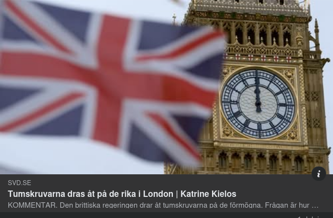 SvD Utan Skuldmättnad Med De Rika I London